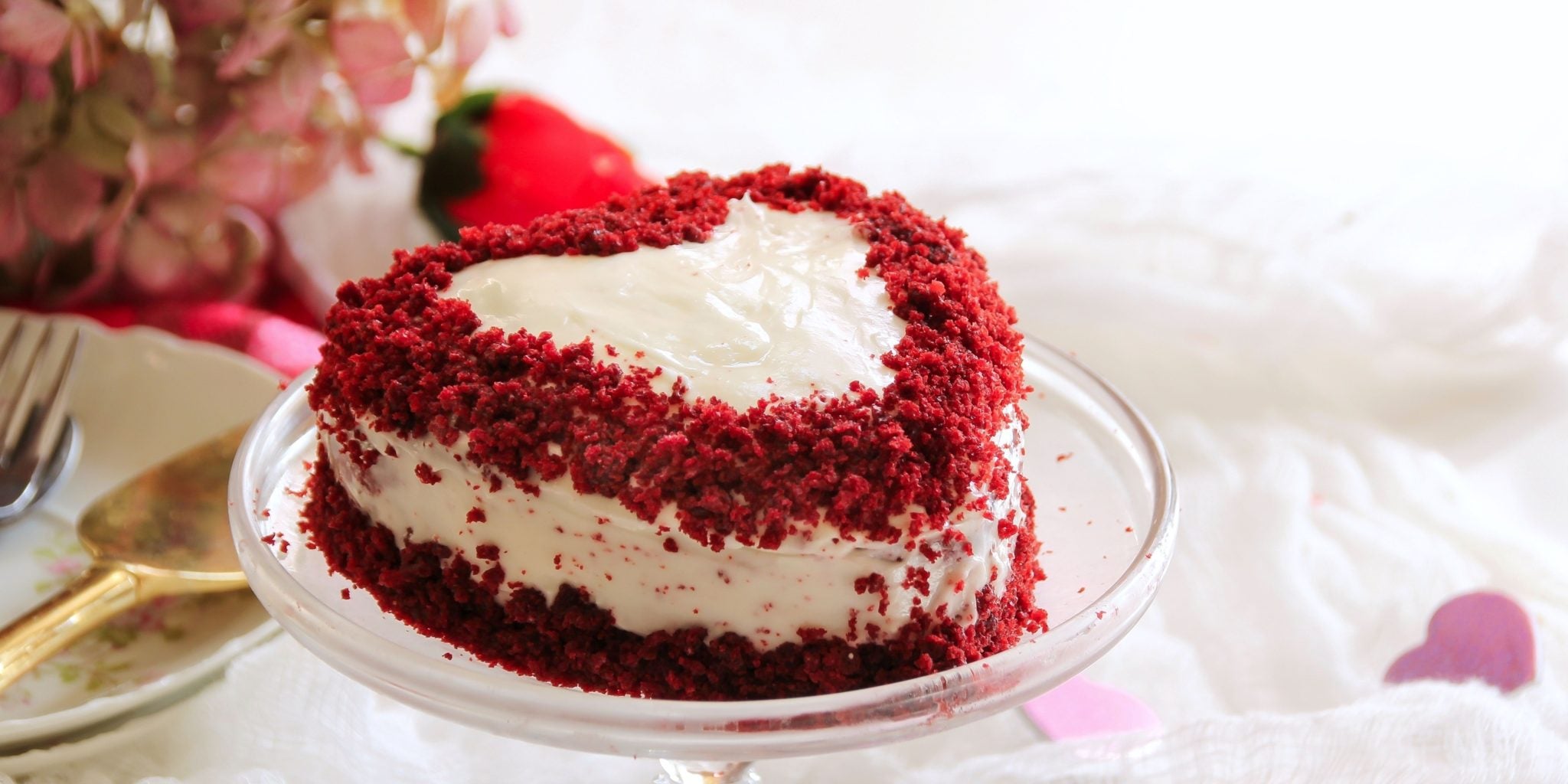 Valentines collagen red velvet cake