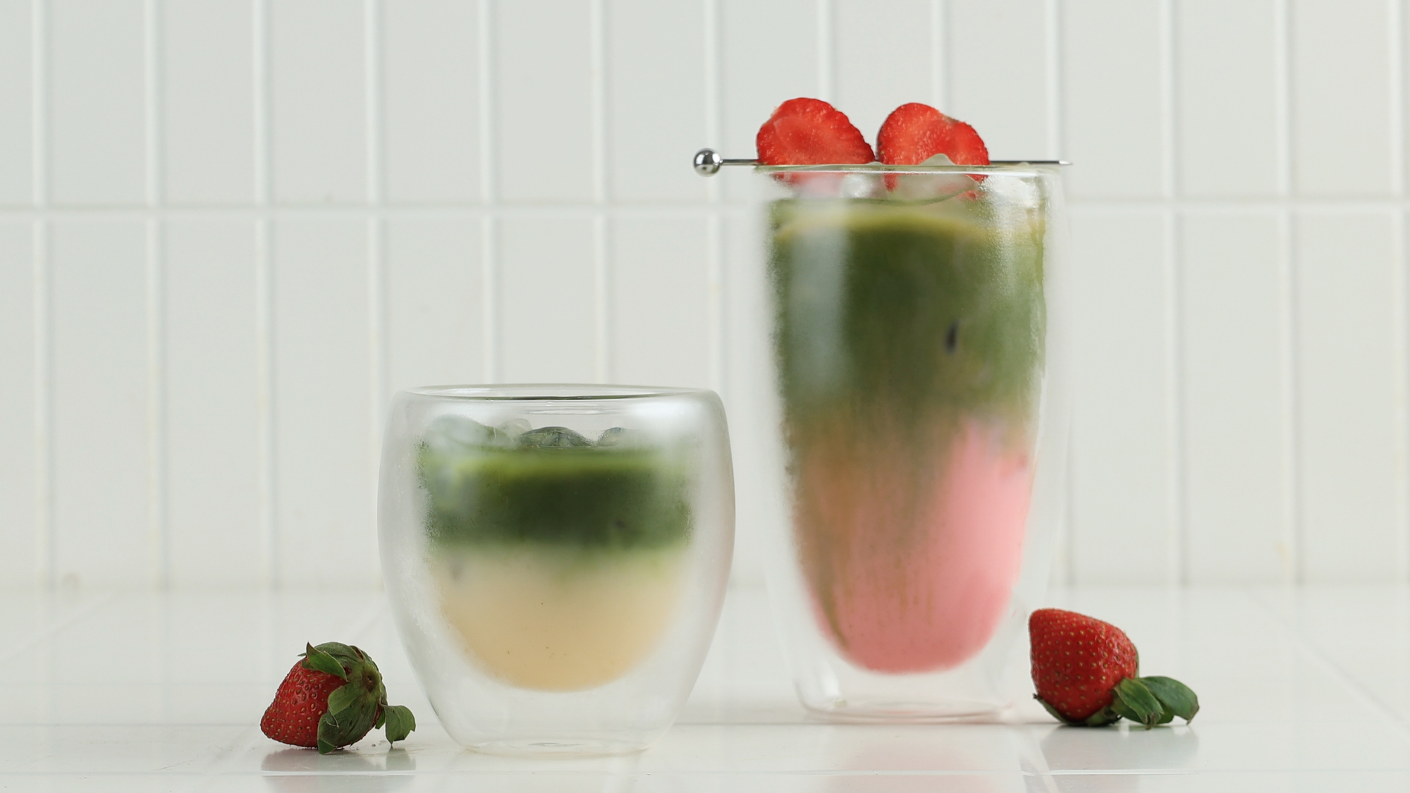 Glow+ Strawberry Matcha Collagen Latte