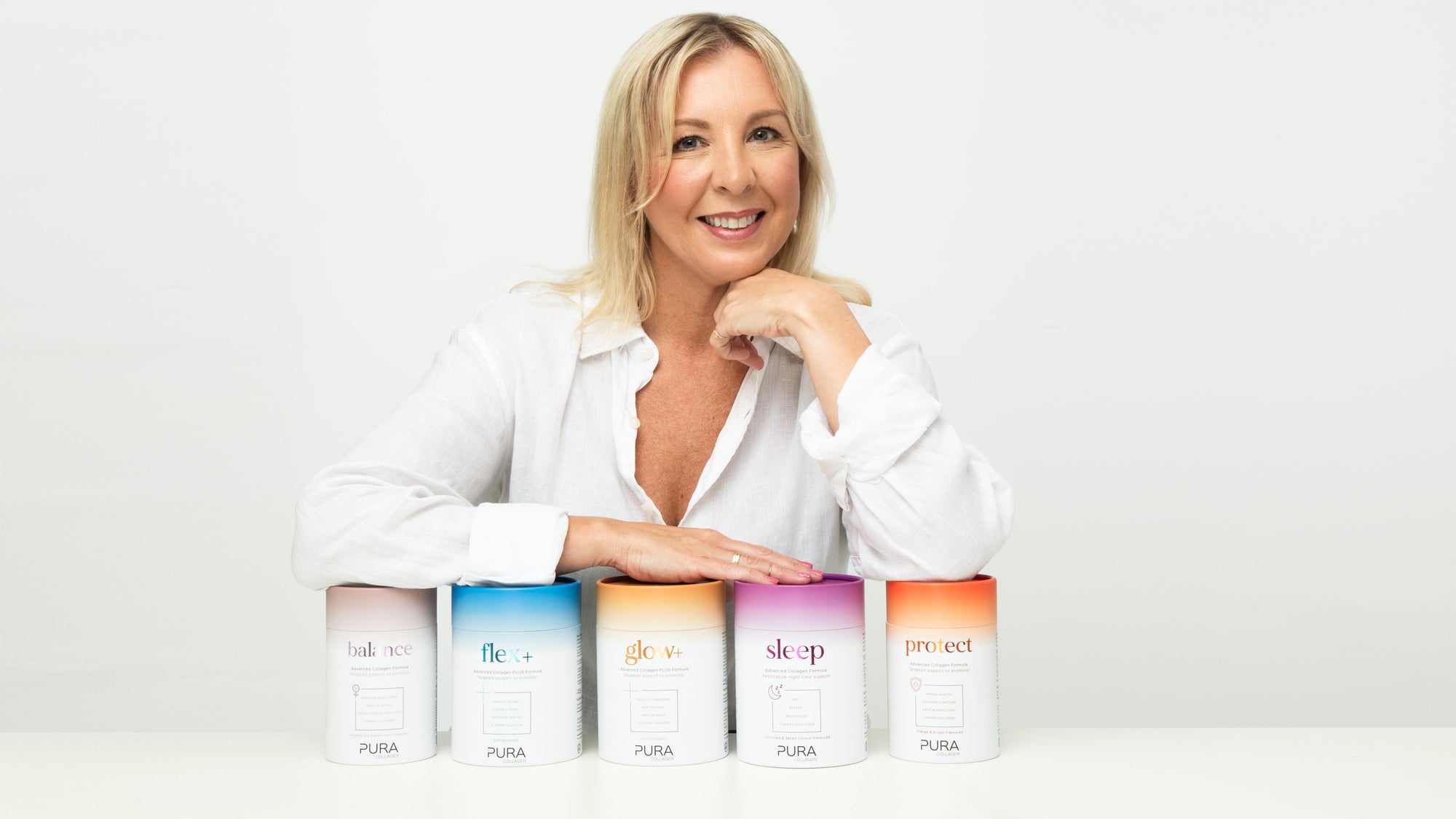 Jennifer Mo with the Pura collagen range